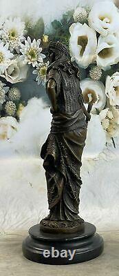 Art Nouveau Perse Princess Fonte Maison Bureau Deco Designer Bronze Sculpture