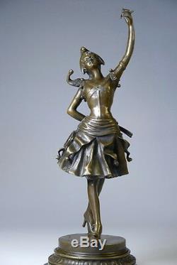 Art Nouveau- Sculpture By Laffon Mollo- Bronze- Marble- Free Shipping