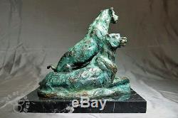 Art Nouveau Very Beautiful Bronze Sculpture Signed Free Shipping