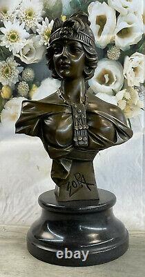 Art Style New Deco Female Bust By Villanis Bronze Sculpture Collector
