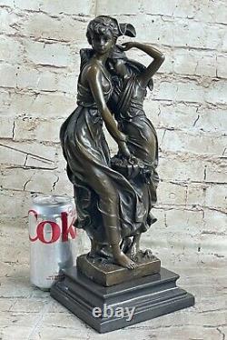 Auguste Moreau Mother's Day Gift Bronze Sculpture Art Deco Marble Base