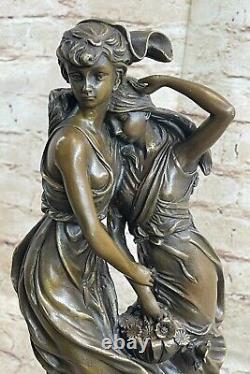 Auguste Moreau Mother's Day Gift Bronze Sculpture Art Deco Marble Base