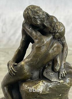 Auguste Rodin's 'The Kiss' Chair Lovers Bronze 6 Sculpture Marble Art