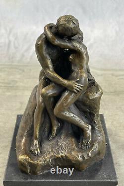 Auguste Rodin's 'The Kiss' Chair Lovers Bronze 6 Sculpture Marble Art