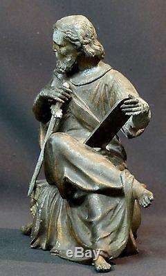 B 19th Unusual Sculpture Statuette Sword Saint Paul 1.5kg20cm Sacred Art God