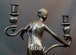 B Superb Statue Sculpture Bronze Art New Candle Holder 5.5kg40cm Very Decorative