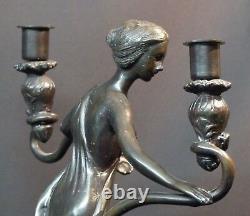 B Superb Statue Sculpture Bronze Art New Candle Holder 5.5kg40cm Very Decorative