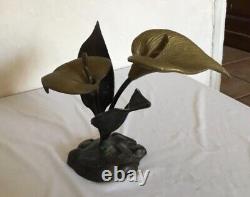 BRONZE ART DECO floral citruses SCULPTURE