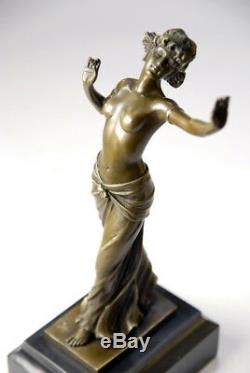 Beautiful Art Deco Bronze Sculpture Signed Preiss Free Shipping