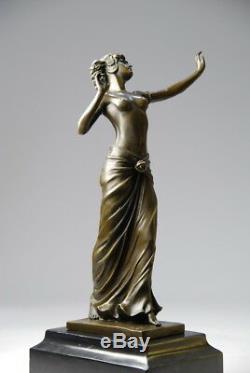 Beautiful Art Deco Bronze Sculpture Signed Preiss Free Shipping
