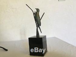 # Beautiful Bronze Sculpture Wildlife Art Deco Swallow Bird By Irenee Rochard