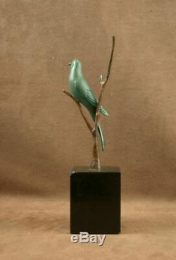 Beautiful Bronze Sculpture Wildlife Art Deco Swallow Bird By Irenee Rochard