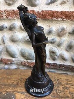 Beautiful Bronze Woman Dancer A La Rose Art Deco Sculpture Period To Identify