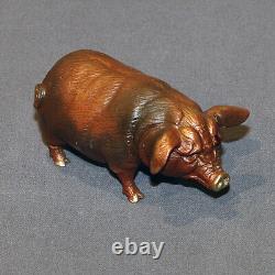 Beautiful bronze art pig figurine sculpture statue limited edition signed number