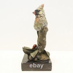 Bird Animalier Statue Sculpture in Solid Bronze Art Deco Style Art Nouveau Style