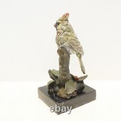 Bird Animalier Statue Sculpture in Solid Bronze Art Deco Style Art Nouveau Style