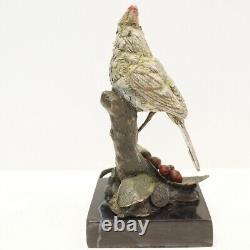 Bird Animalier Statue Sculpture in Solid Bronze Art Deco Style Art Nouveau Style