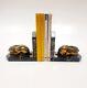 Bookends Animal Sculpture Rabbit Signed Lucien Alliot Said Luc Bronze Art