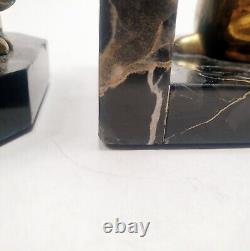 Bookends Animal Sculpture Rabbit Signed Lucien Alliot Said Luc Bronze Art