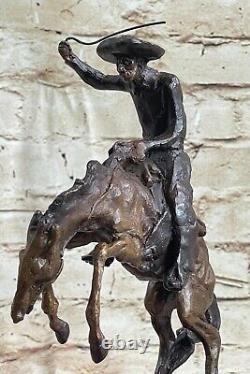Bronco Buster by Remington: Art Deco Cast Bronze Figurine