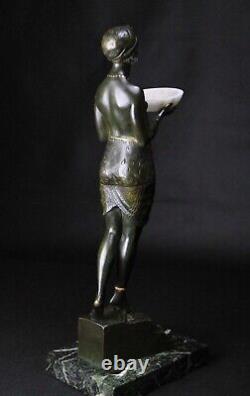 Bronze 50cm Odalisque with the Coupe Pierre Le Faguays Art Deco/Art Nouveau