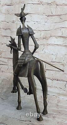 Bronze Abstract Modern Art Sculpture Don Quixote Cast Marble Figurine Dali