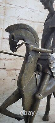 Bronze Abstract Modern Art Sculpture Don Quixote Cast Marble Figurine Dali
