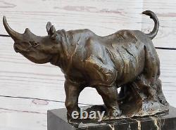 Bronze Affair Sculpture Sale Signed Milo Rhino Figurine Gifts Art