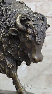 Bronze American Bison Western Southwest Art Deco Sculpture