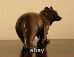 Bronze Animal Irenese Rochard (1906-1984) Bear Marchant Art Deco Bear