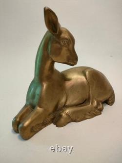 Bronze Animal Sculpture Art Deco Goat Kid 1930