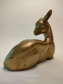 Bronze Animal Sculpture Art Deco Goat Kid 1930