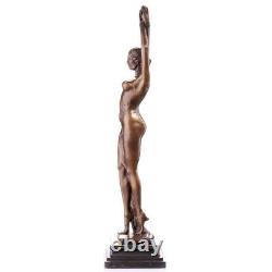 Bronze Art Deco Antique Signed Dancer Sculpture