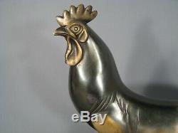 Bronze Art Deco Coq De Bruyere Sculpture Old Animalière