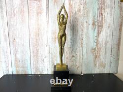Bronze Art Deco Dancer Sculpture Polished Starfish after Demetre Chiparus