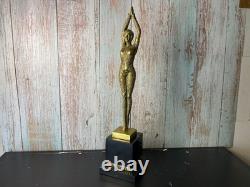Bronze Art Deco Dancer Sculpture Polished Starfish after Demetre Chiparus