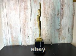 Bronze Art Deco Dancer Sculpture Polished Starfish after Demetre Chiparus