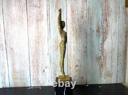 Bronze Art Deco Dancer Sculpture Polished Starfish after Demetre Chiparus