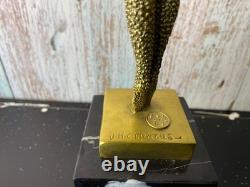 Bronze Art Deco Dancer Sculpture Polished Starfish after Demetre Chiparus