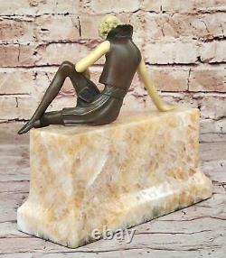 Bronze Art Deco Dancer Sculpture Statue Actress Model NR Offer