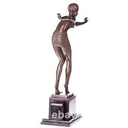 Bronze Art Deco Dancer Sculpture after Demetre Chiparus