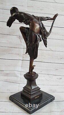 Bronze Art Deco Dancer With / Snake Sculpture Ankara Classic Font