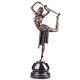 Bronze Art Deco Dancer With Ring Sculpture After Demetre Chiparus