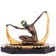 Bronze Art Deco Figure Dancer Signed