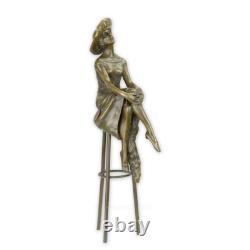 Bronze Art Deco New Woman Stool Sculpture DSDC-14 Modern