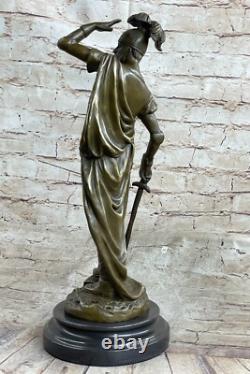 Bronze Art Deco Roman Gladiator Sculpture Figurine Statue For Sale