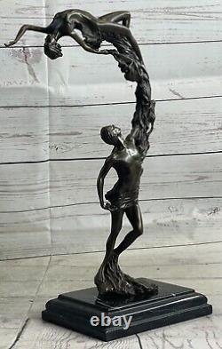 Bronze Art Deco Sculpture Statue Figure Ornament Couple By Aldo Vitaleh