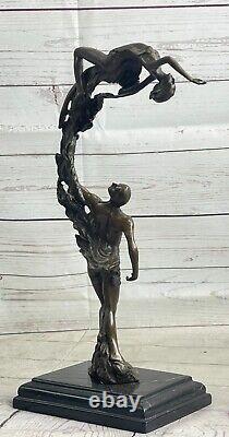 Bronze Art Deco Sculpture Statue Figure Ornament Couple By Aldo Vitaleh