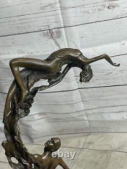 Bronze Art Deco Sculpture Statue Figure Ornament Couple By Aldo Vitaleh Deco