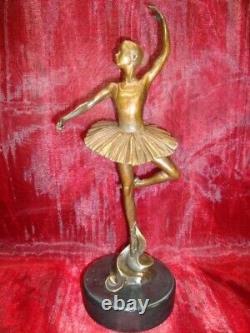 Bronze Art Deco Style Art Nouveau Classic Dancer Sculpture Statue